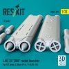 RESKIT RS32-0599 LAU-33 ZUNI rocket launcher for US Army & Navy (2 pcs) (F-4, F-8, OV-10) (3D Printed) (1/32)